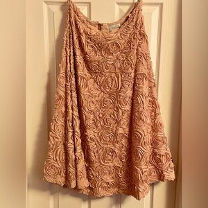 HD in Paris Rosette Textured Skirt in Blush